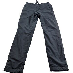 Uniqlo Pants Mens Medium Black Fleece Lined Belted Joggers Outdoors